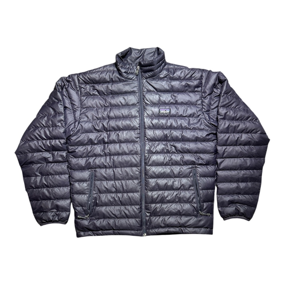 Patagonia Mens Down Jacket Purple Red Puffer Full Zip 84673FA13 Medium